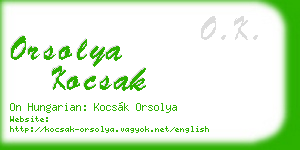 orsolya kocsak business card
