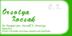 orsolya kocsak business card